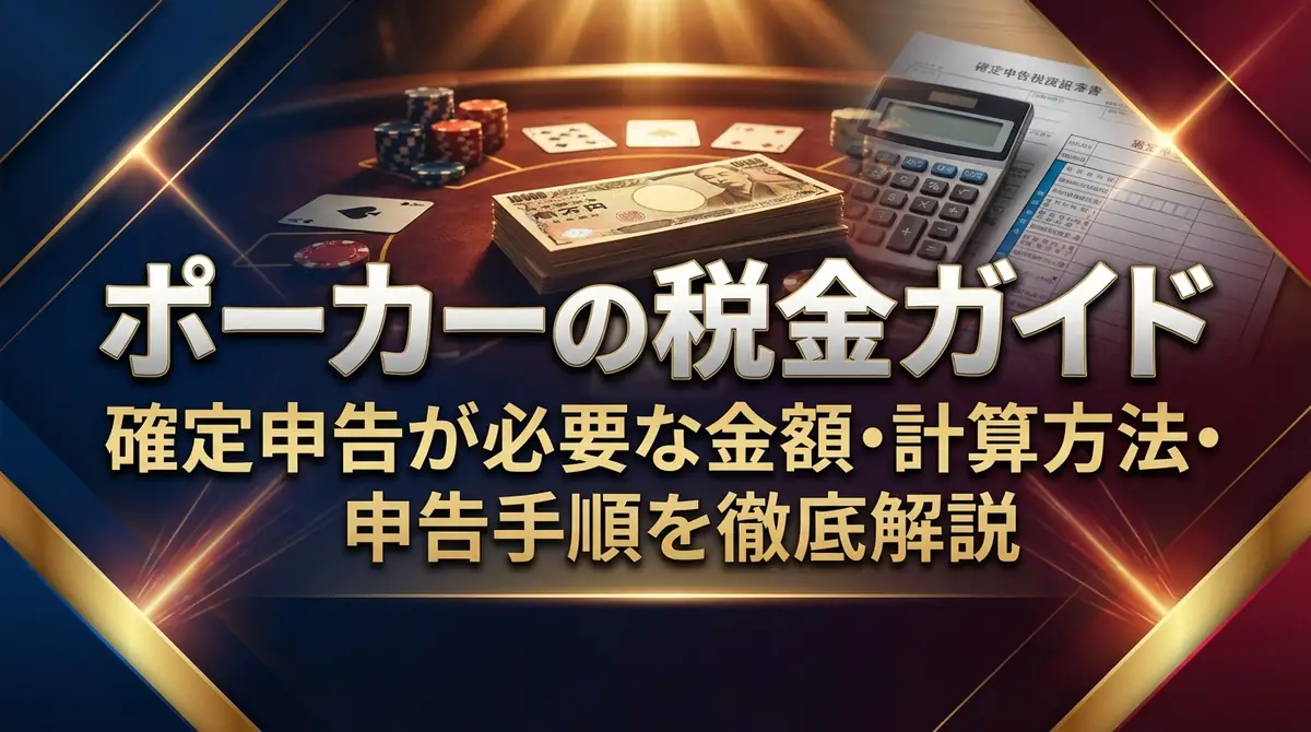 ポーカーの税金ガイド|確定申告が必要な金額・計算方法・申告手順を徹底解説