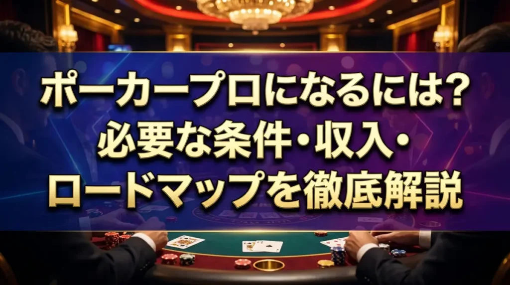 ポーカープロになるには？必要な条件・収入・ロードマップを徹底解説
