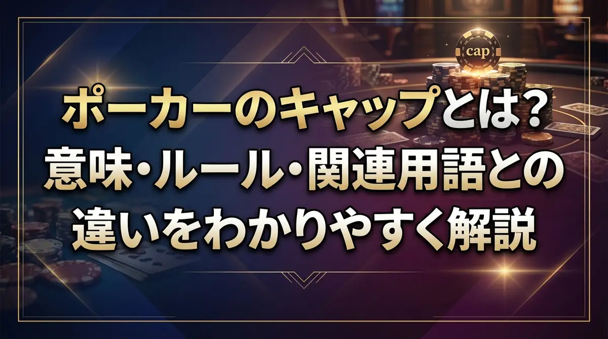 ポーカーのキャップとは?意味・ルール・関連用語との違いをわかりやすく解説