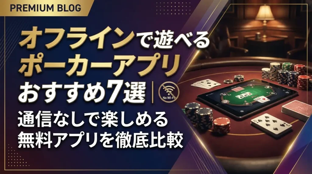 オフラインで遊べるポーカーアプリおすすめ7選｜通信なしで楽しめる無料アプリを徹底比較
