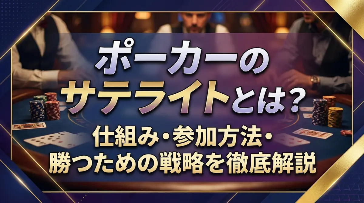 ポーカーのサテライトとは?仕組み・参加方法・勝つための戦略を徹底解説