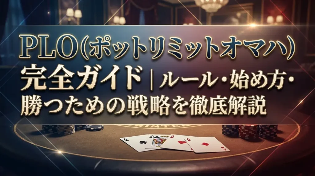PLO（ポットリミットオマハ）完全ガイド｜ルール・始め方・勝つための戦略を徹底解説