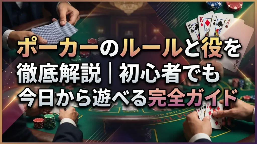 ポーカーのルールと役を徹底解説｜初心者でも今日から遊べる完全ガイド