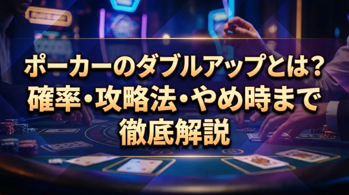 ポーカーのダブルアップとは?確率・攻略法・やめ時まで徹底解説