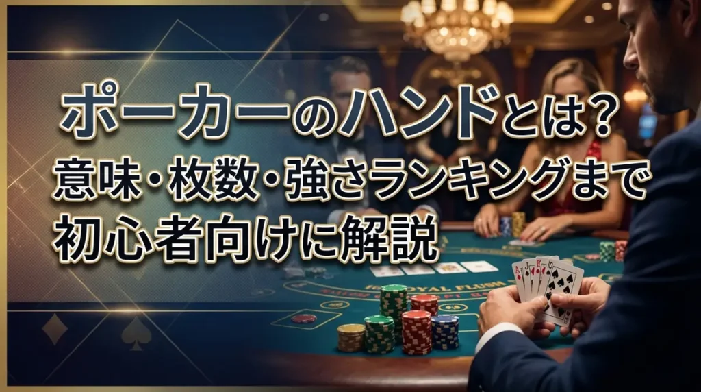 ポーカーのハンドとは？意味・枚数・強さランキングまで初心者向けに解説