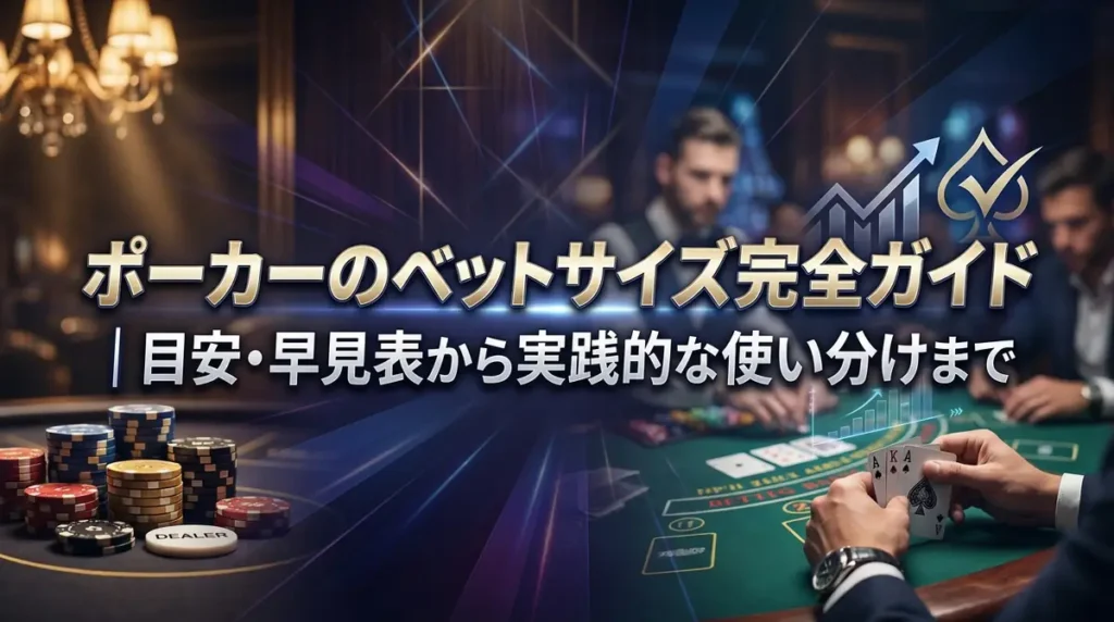 ポーカーのベットサイズ完全ガイド｜目安・早見表から実践的な使い分けまで