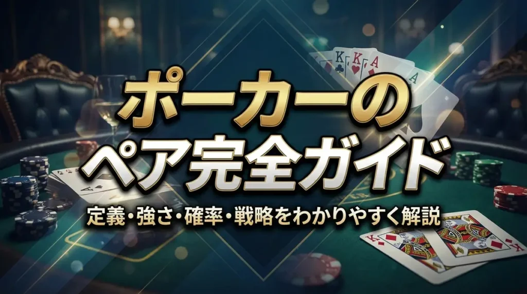 ポーカーのペア完全ガイド｜定義・強さ・確率・戦略をわかりやすく解説