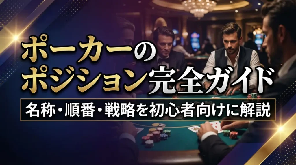 ポーカーのポジション完全ガイド｜名称・順番・戦略を初心者向けに解説