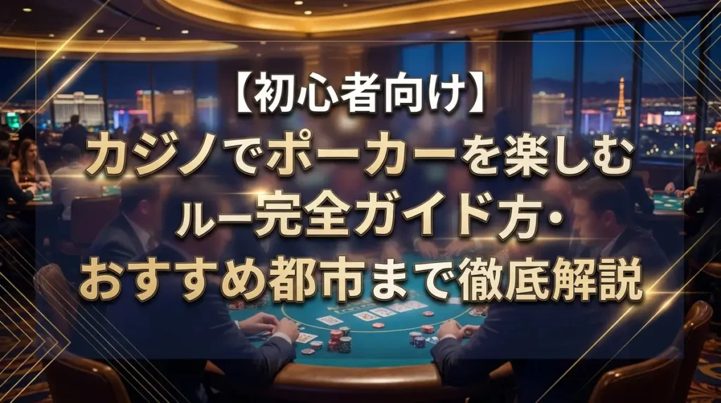 【初心者向け】カジノでポーカーを楽しむ完全ガイド｜ルール・遊び方・おすすめ都市まで徹底解説