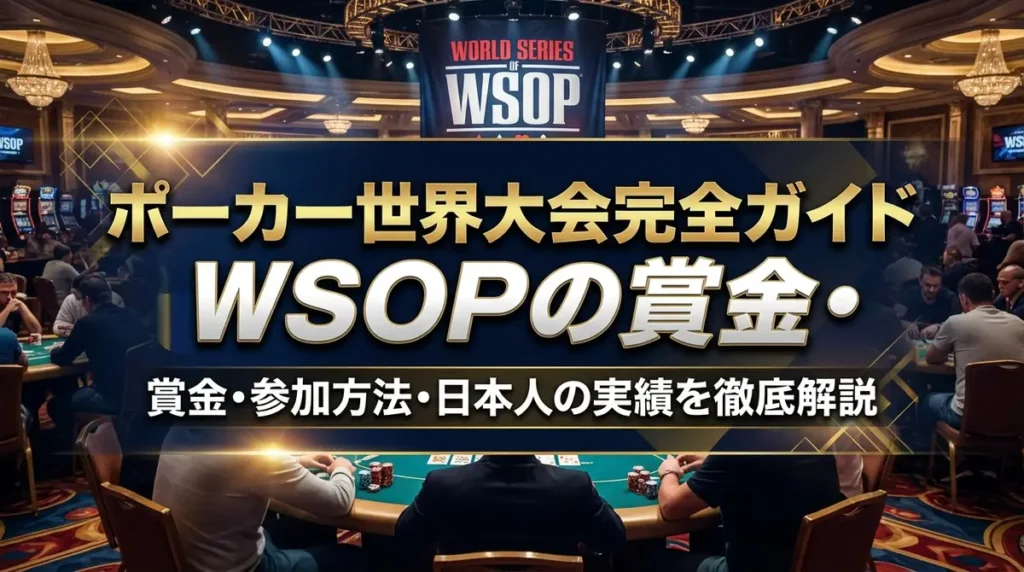 ポーカー世界大会完全ガイド｜WSOPの賞金・参加方法・日本人の実績を徹底解説