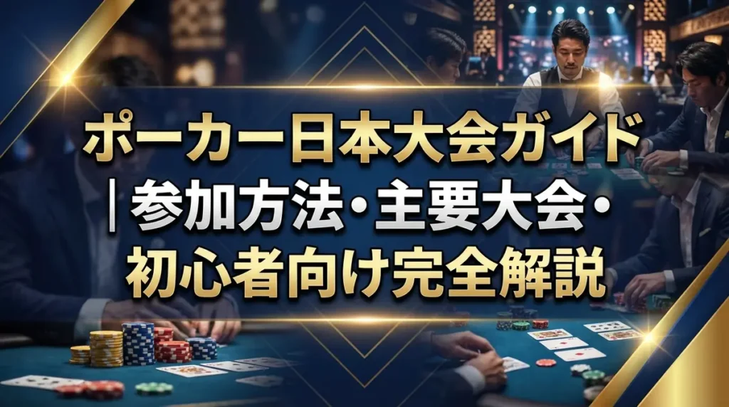 ポーカー日本大会ガイド｜参加方法・主要大会・初心者向け完全解説