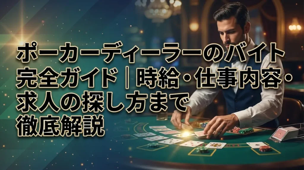ポーカーディーラーのバイト完全ガイド｜時給・仕事内容・求人の探し方まで徹底解説