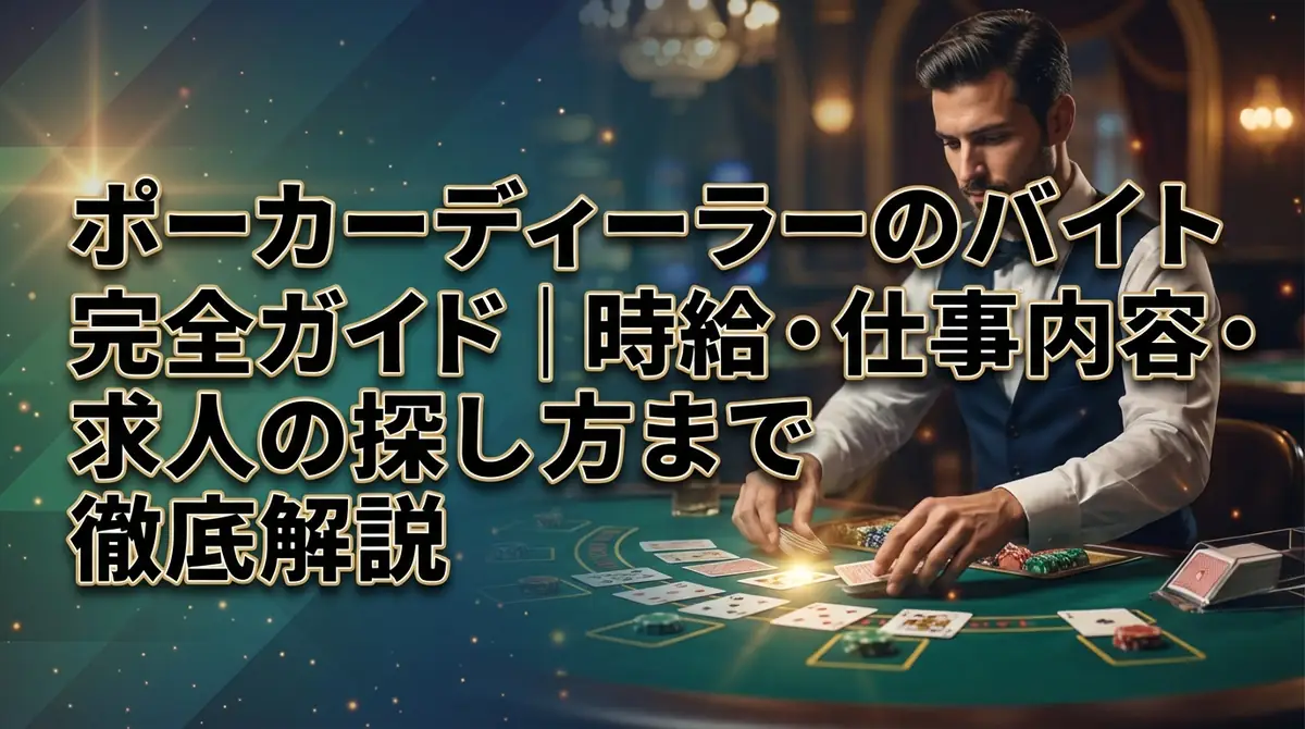 ポーカーディーラーのバイト完全ガイド|時給・仕事内容・求人の探し方まで徹底解説