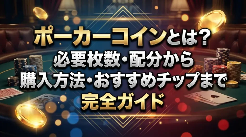 ポーカーコインとは？必要枚数・配分から購入方法・おすすめチップまで完全ガイド