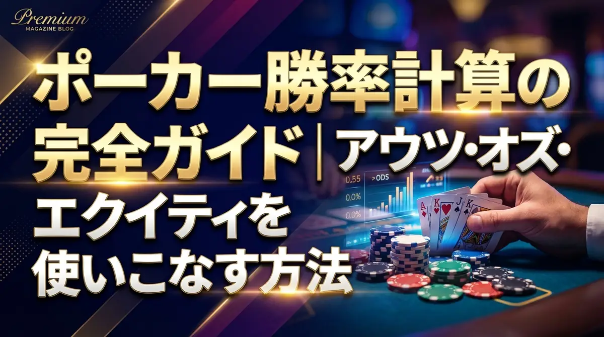 ポーカー勝率計算の完全ガイド|アウツ・オッズ・エクイティを使いこなす方法