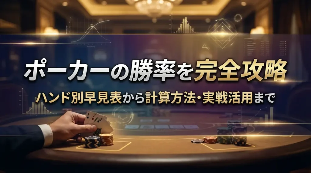 ポーカーの勝率を完全攻略｜ハンド別早見表から計算方法・実戦活用まで