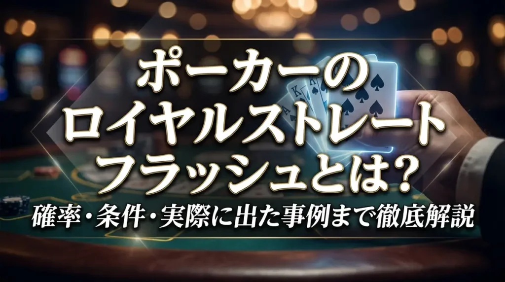 ポーカーのロイヤルストレートフラッシュとは？確率・条件・実際に出た事例まで徹底解説
